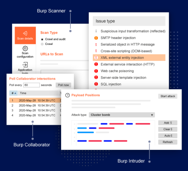 burpsuite screenshots