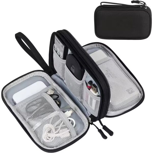 Electronics Accessory Bag 20x10.9x5.6cm Black
