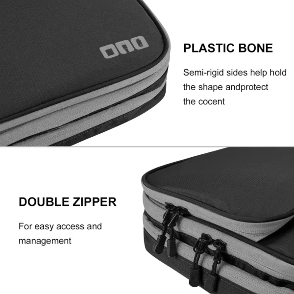 Three-Layer Electronics Accessories Organizer - Travel Tech Pouch 30x23x10 cm - Image 3