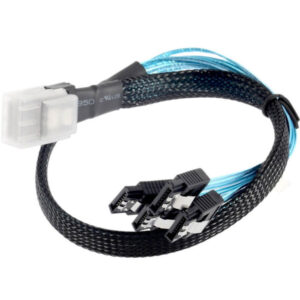 SFF-8087 To 4x SATA REVERSE Breakout Cable 0.3m