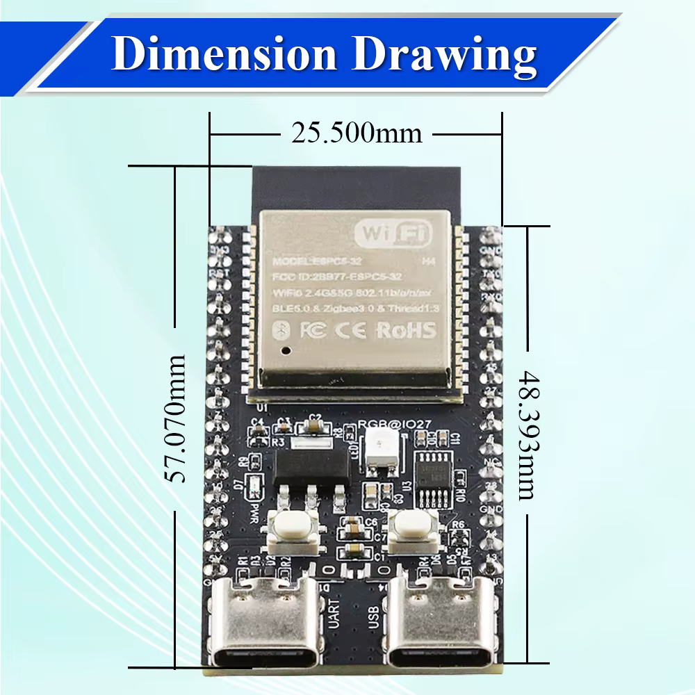 ESP32-C5 32pin 4MB Development Board - Image 4