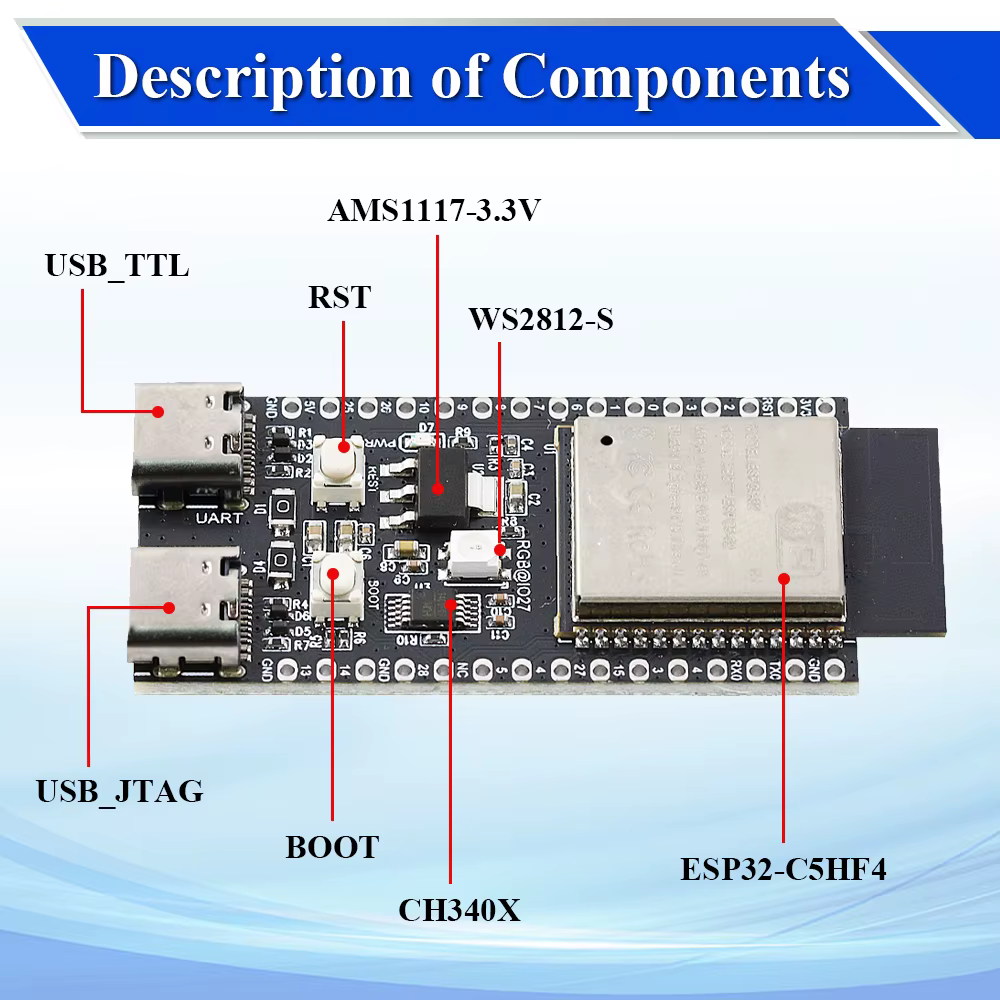 ESP32-C5 32pin 4MB Development Board - Image 3
