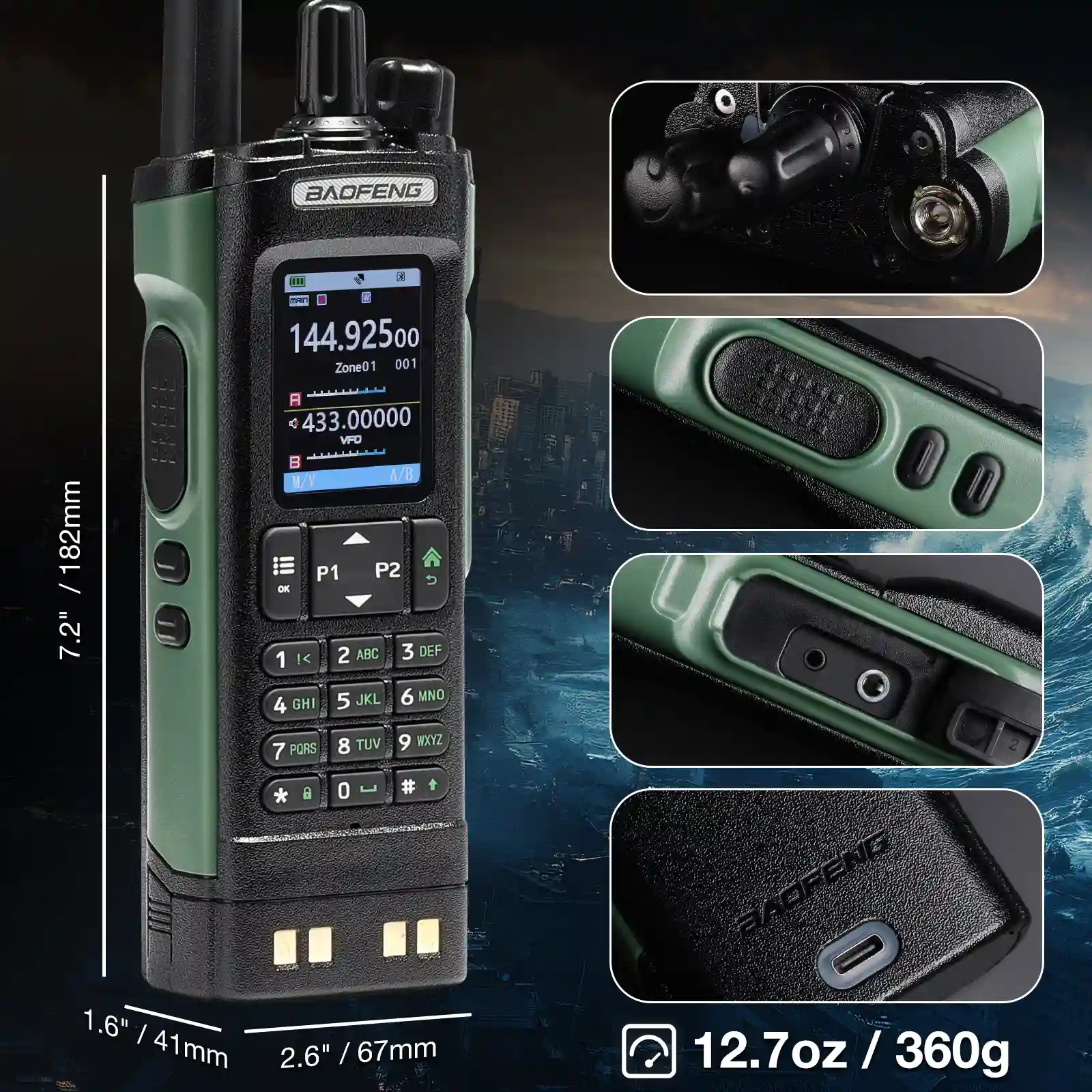 Baofeng UV-32 10W Multi-Band GPS Radio - Image 3