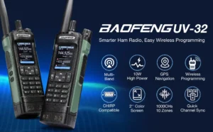 Baofeng UV-32 10W Multi-Band GPS Radio