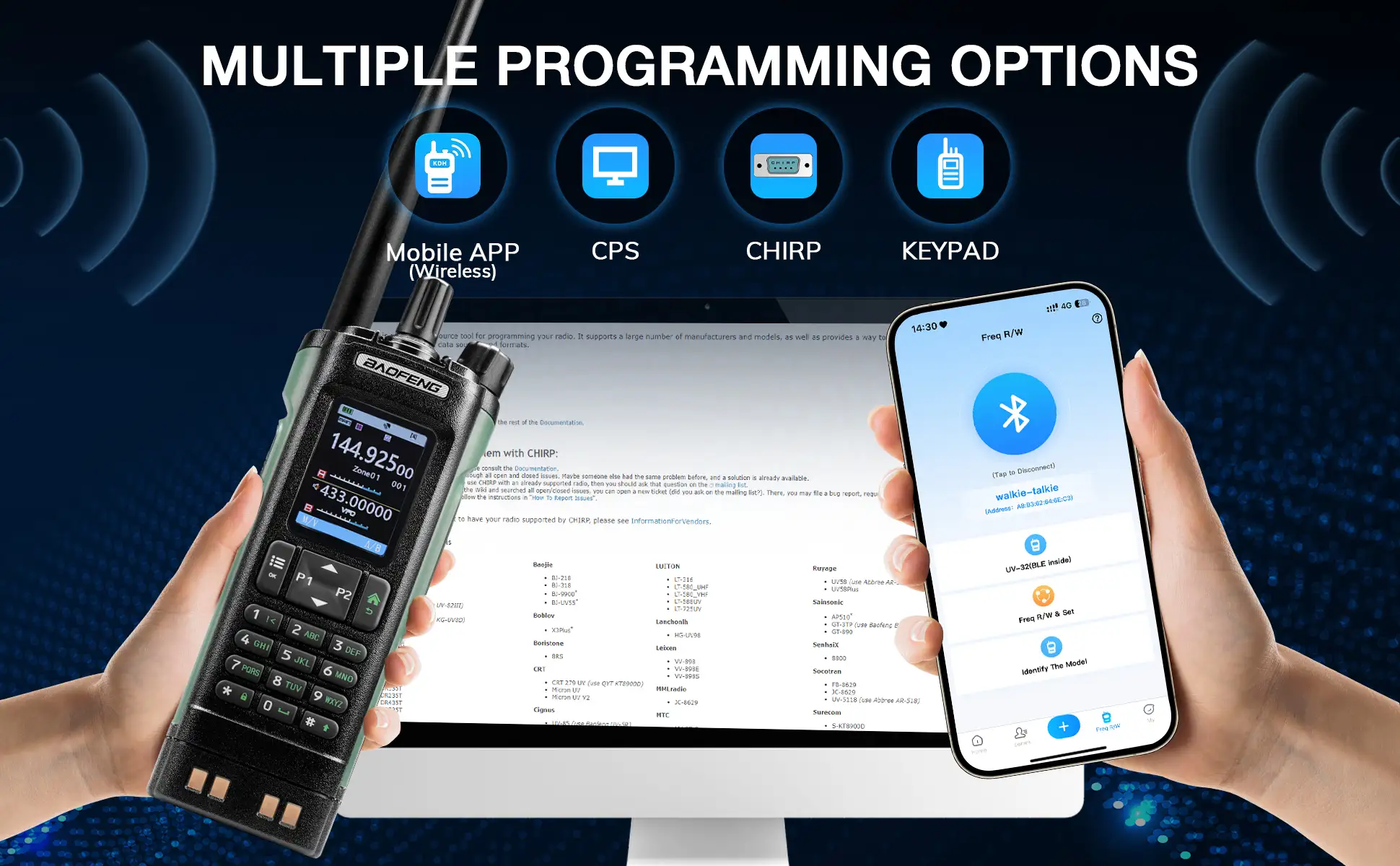 Baofeng UV-32 10W Multi-Band GPS Radio - Image 4