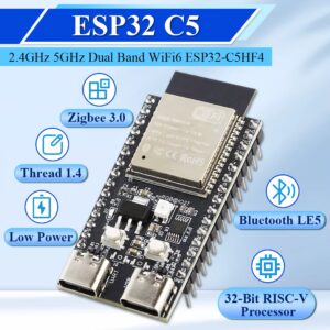 ESP32 C5 Development Board Dual-frequency 2.4G and 5GHz WiFi Module ESP32-C5-DevKitC-1 N4 4MB Flash CH340 CH343 32PIN TYPE-C 5