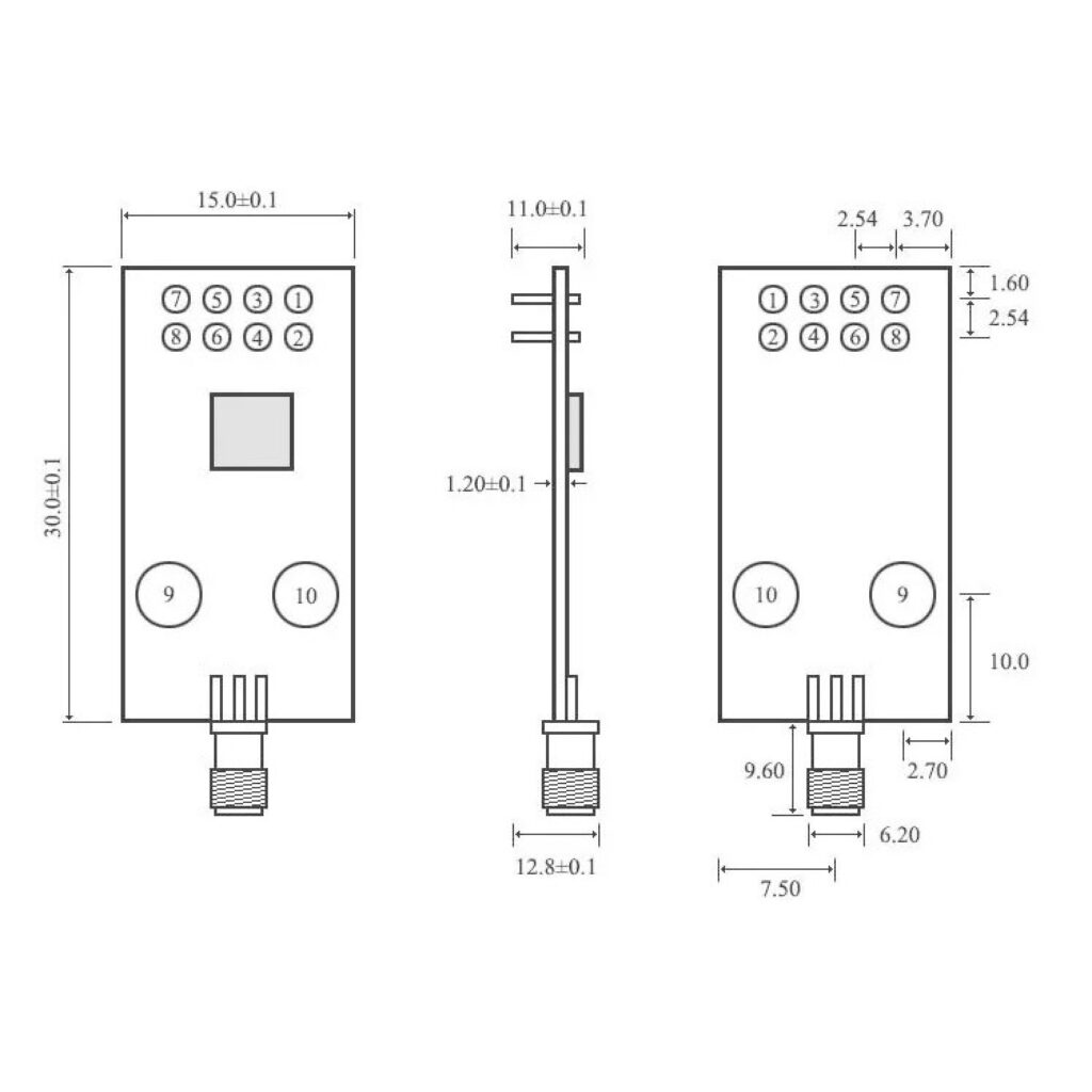 CC1101 Wireless Module with SMA Antenna - WITS Cyber