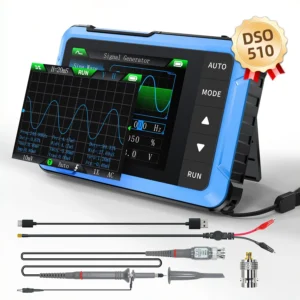 FNIRSI DSO510 Handheld Oscilloscope & Signal Generator with P6020 Probe (10MHz, 48MS/s)
